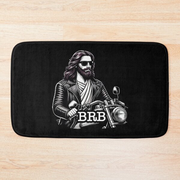 Item preview, BRB meme Jesus is coming soon Riding Motorcycle designed and sold by plushism.