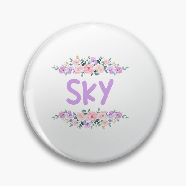 Item preview, Purple Flower Sky Name Label  designed and sold by NormadWorld.