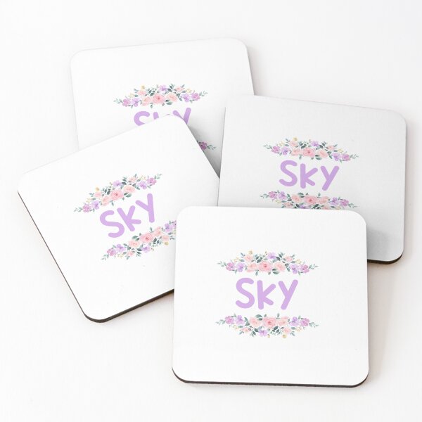 Item preview, Purple Flower Sky Name Label  designed and sold by NormadWorld.