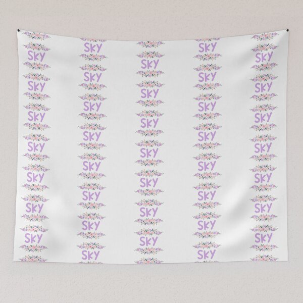 Item preview, Purple Flower Sky Name Label  designed and sold by NormadWorld.