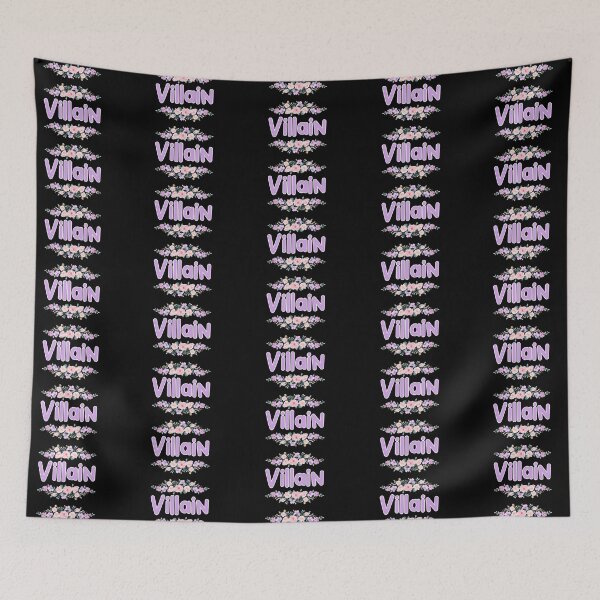 Item preview, Purple Flower Villain Name Label (Black) designed and sold by NormadWorld.