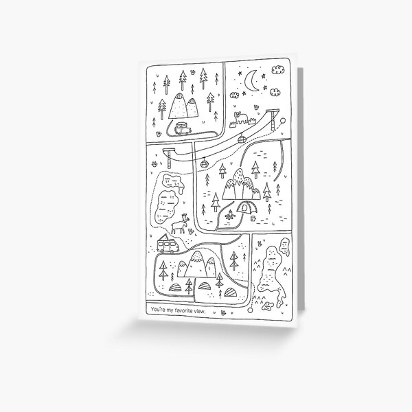 Item preview, Minimal Line Adventure Map designed and sold by AnkaDrozd.