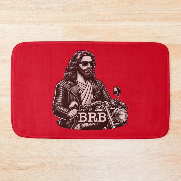 Item preview, BRB meme Jesus is coming soon Riding Motorcycle designed and sold by plushism.