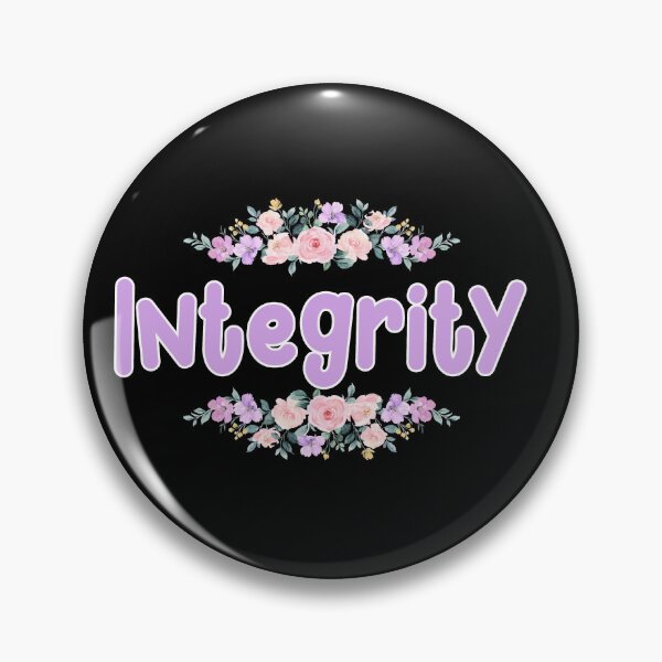 Item preview, Purple Flower Integrity Name Label (Black) designed and sold by NormadWorld.