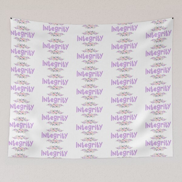 Item preview, Purple Flower Integrity Name Label designed and sold by NormadWorld.
