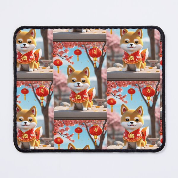 Item preview, Chinese New Year lovely shiba dog lucky Wealthy, prosperous and happy. designed and sold by nimnaree.