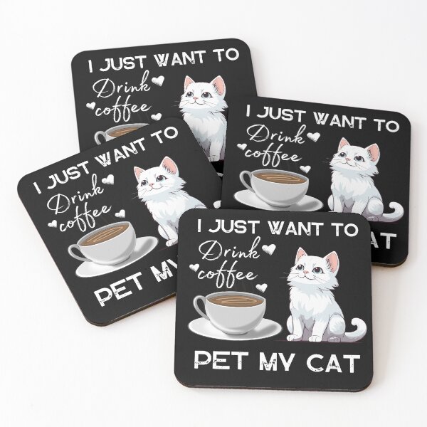 Item preview,  i just want to drink coffee pet my cat designed and sold by first-shirt ⭐ ⭐ ⭐ ⭐ ⭐.