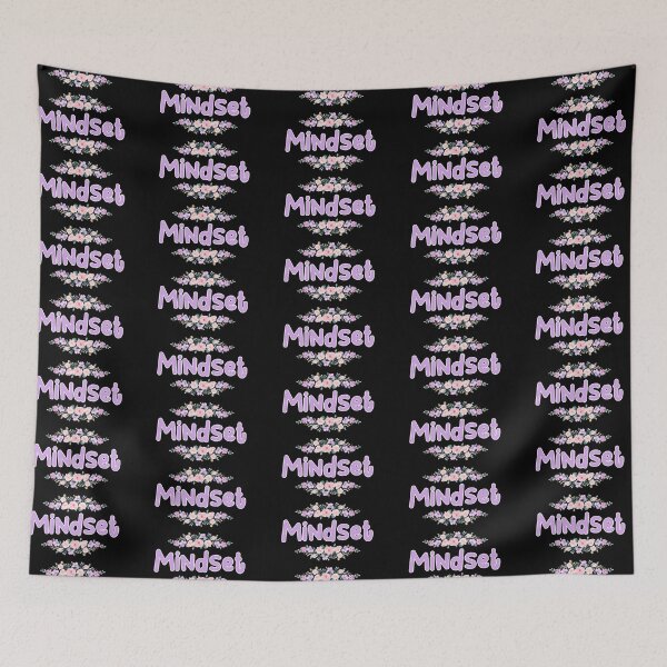Item preview, Purple Flower Mindset Name Label (Black) designed and sold by NormadWorld.