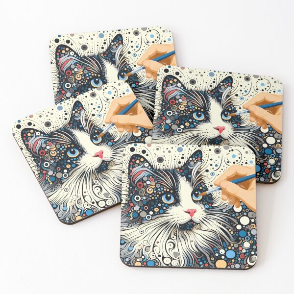 Item preview, Whiskered Masterpieces Series designed and sold by BastKittyStore.