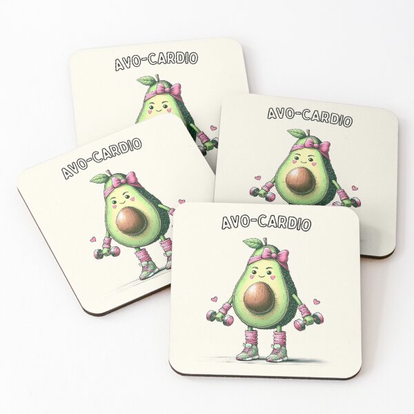 Item preview, Fitness Avocado Character Illustration designed and sold by RuyaFab.