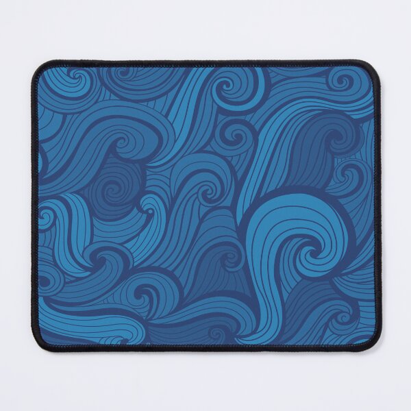 Item preview, Blue Doodly Waves Pattern designed and sold by NikitaSkyDesign.