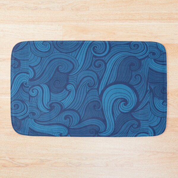 Item preview, Blue Doodly Waves Pattern designed and sold by NikitaSkyDesign.