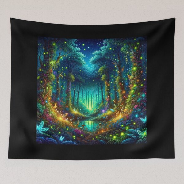 Item preview, Enchanted Forest Night designed and sold by BestArtByArvind.