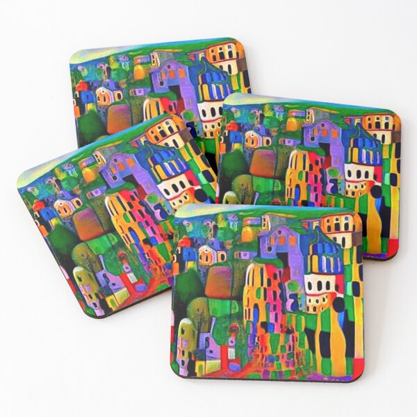 Item preview, Town on the slopes designed and sold by George Hutton Hunter.