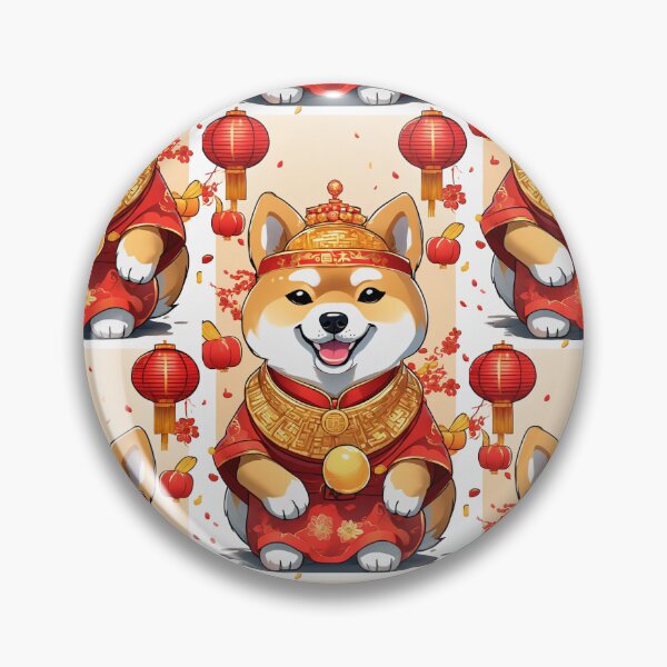 Item preview, Chinese New Year lovely shiba dog lucky Wealthy, prosperous and happy. designed and sold by nimnaree.