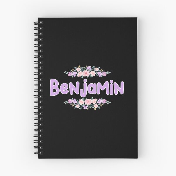 Item preview, Purple Flower Benjamin Name Label (Black) designed and sold by NormadWorld.