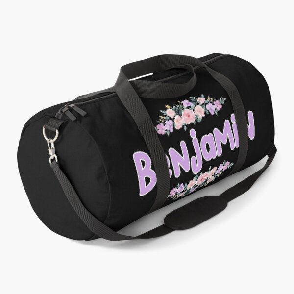 Item preview, Purple Flower Benjamin Name Label (Black) designed and sold by NormadWorld.