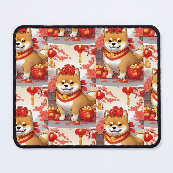 Item preview, Chinese New Year lovely shiba dog lucky Wealthy, prosperous and happy. designed and sold by nimnaree.
