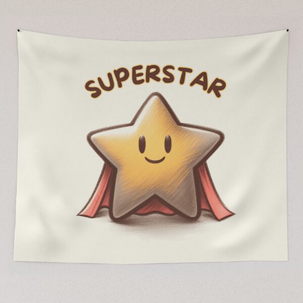 Item preview, Smiling Star Superstar Illustration designed and sold by RuyaFab.