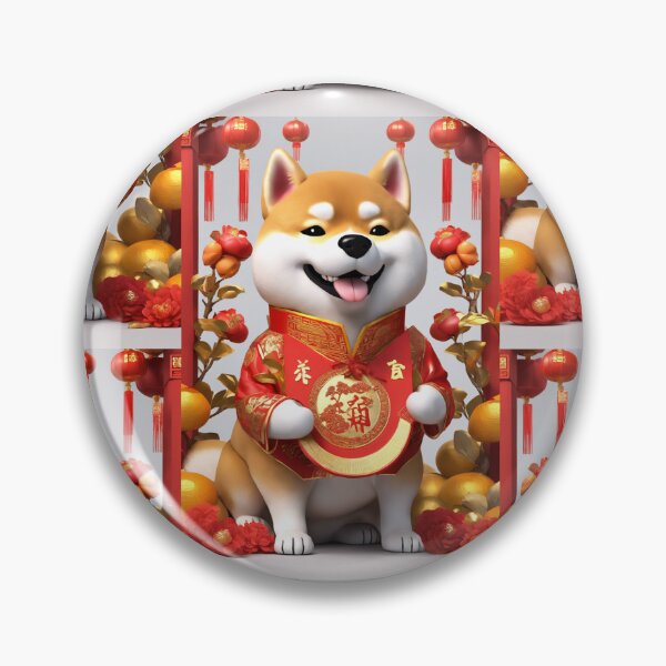 Item preview, Chinese New Year lovely shiba dog lucky Wealthy, prosperous and happy. designed and sold by nimnaree.