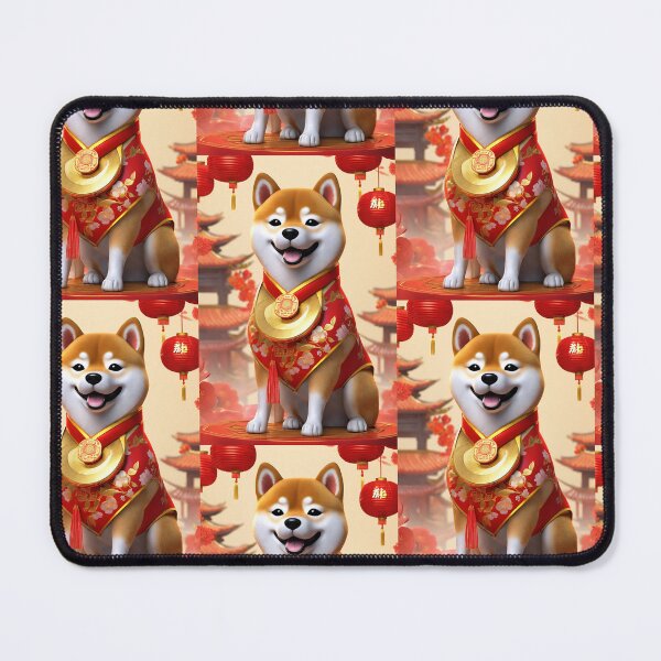 Item preview, Chinese New Year lovely shiba dog lucky Wealthy, prosperous and happy. designed and sold by nimnaree.