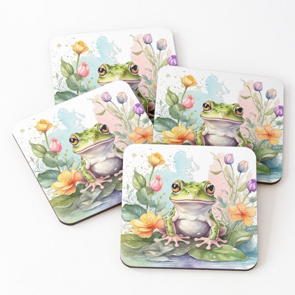 Item preview, Pond Ponderings: Whimsical Frog in Illustrated Oasis designed and sold by SCBlend.