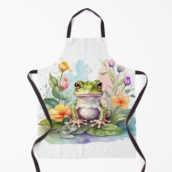 Item preview, Pond Ponderings: Whimsical Frog in Illustrated Oasis designed and sold by SCBlend.