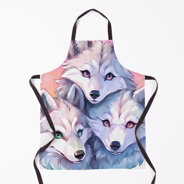 Item preview, Cute Kawaii Pastel Wolf Trio designed and sold by PastelMagic.