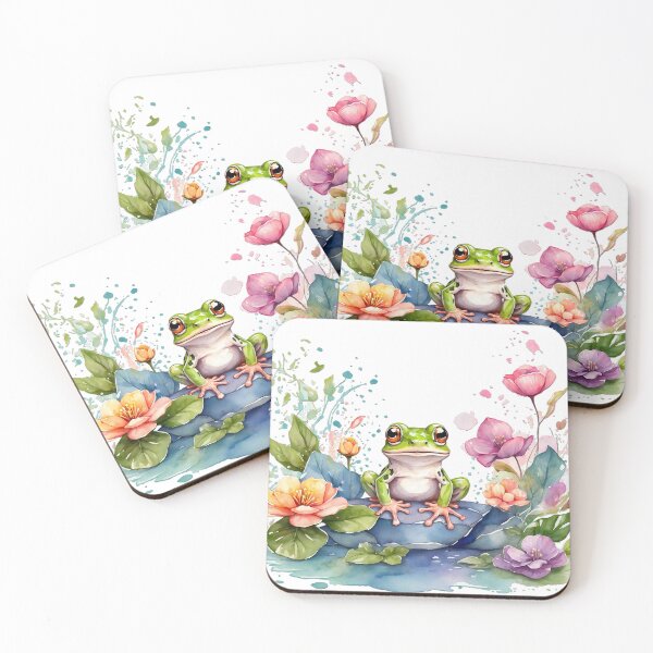 Item preview, Serene Frog Haven: Whimsical Pond Illustration designed and sold by SCBlend.