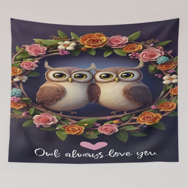 Item preview, Valentine's Owls Embrace Love designed and sold by Wishing-Wings.