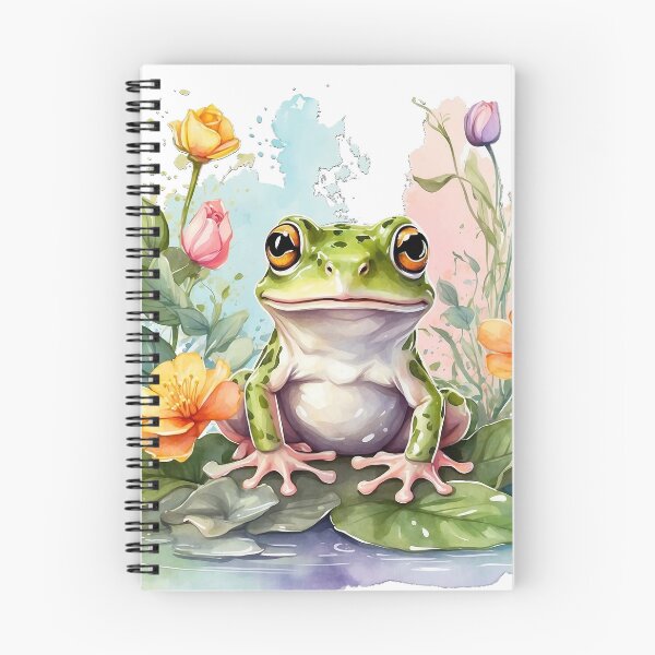 Item preview, Pond Ponderings: Whimsical Frog in Illustrated Oasis designed and sold by SCBlend.
