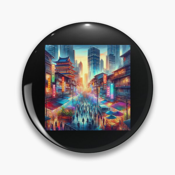 Item preview, Modern Asian City Vibrance designed and sold by BestArtByArvind.