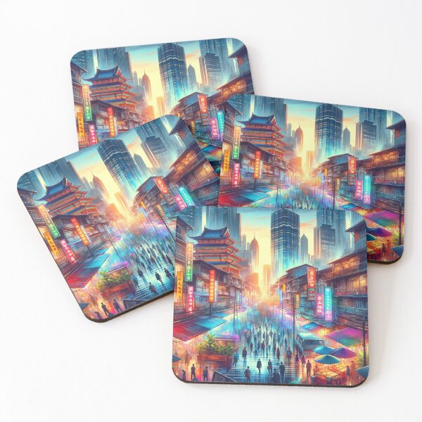 Item preview, Modern Asian City Vibrance designed and sold by BestArtByArvind.