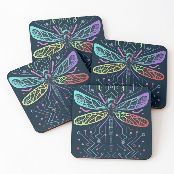 Item preview, dragonfly circuit line art  designed and sold by EyeCone.