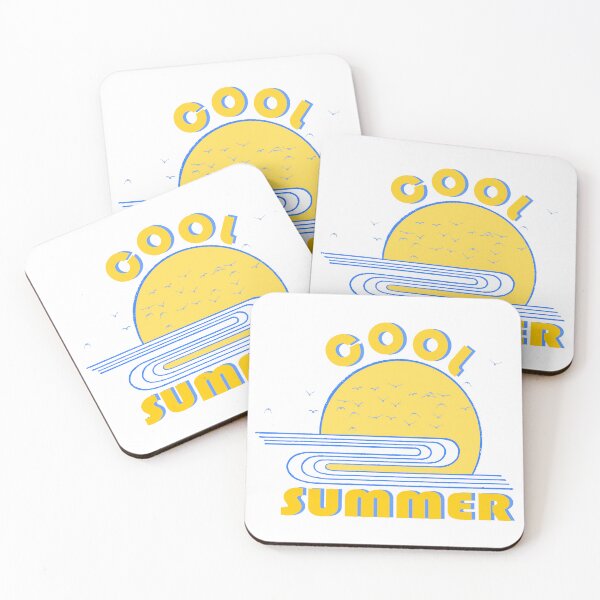 Item preview, Retro Yellow and Blue Cool Summer Logo Tshirt designed and sold by LZenDesigns.