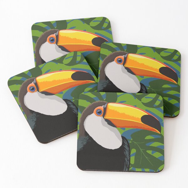 Item preview, Toucan on jungle background designed and sold by Beverley Young.
