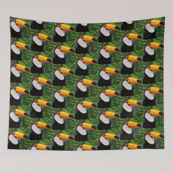 Item preview, Toucan on jungle background designed and sold by Beverley Young.