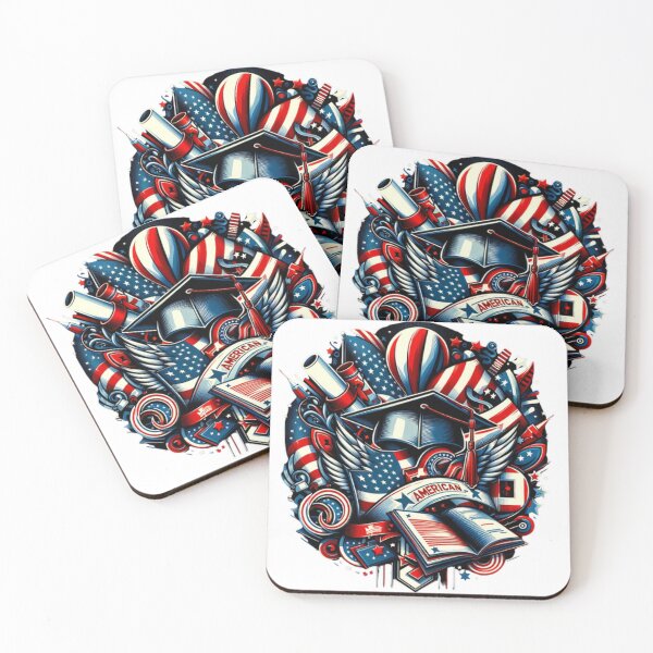 Item preview, American college abstract composition designed and sold by Red, White & Blue Glory.