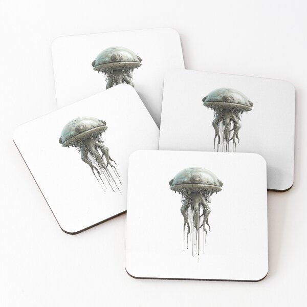 Item preview, Jellyfish Extraterrestrial Craft - Surreal Sci-Fi Art designed and sold by Nicholas Panek.