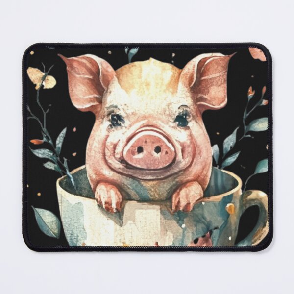 Item preview, cute pig in a cup designed and sold by aipaint.