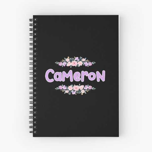 Item preview, Purple Flower Cameron Name Label (Black) designed and sold by NormadWorld.