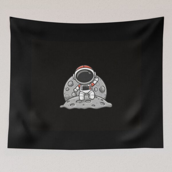 Item preview, Astronaut on the Moon Illustration designed and sold by DotsAndDesigns.