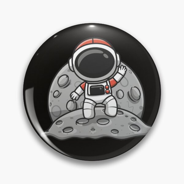 Item preview, Astronaut on the Moon Illustration designed and sold by DotsAndDesigns.