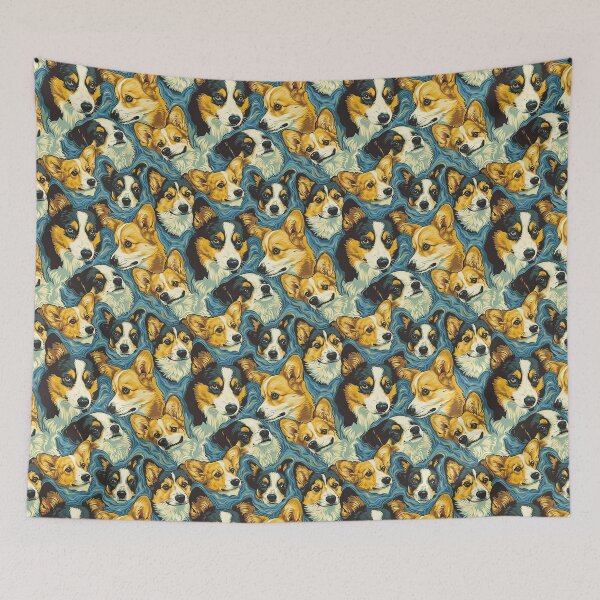 Item preview, Corgi pattern designed and sold by FloralZoo.