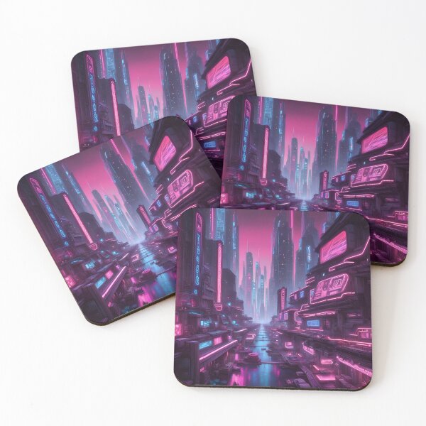 Item preview, Neon Docks Futuristic Cityscape  designed and sold by Bright-Moonrise.