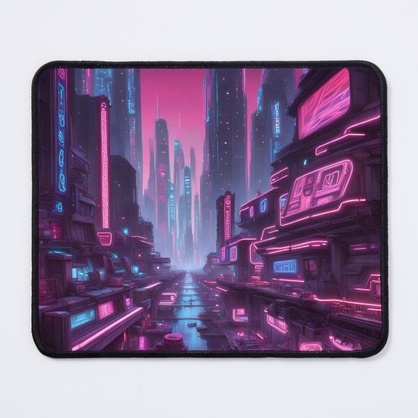 Item preview, Neon Docks Futuristic Cityscape designed and sold by Bright-Moonrise.