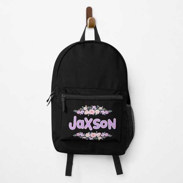 Item preview, Purple Flower Jaxson Name Label (Black) designed and sold by NormadWorld.