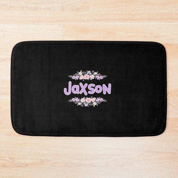 Item preview, Purple Flower Jaxson Name Label (Black) designed and sold by NormadWorld.