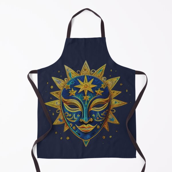 Item preview,  Sticker mask Sun and Moon neon (blue-yellow). designed and sold by MirBer.