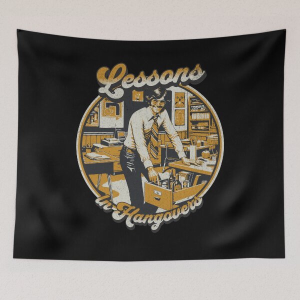 Item preview, Lessons in hangovers - Funny teacher drinking designed and sold by Retro-Rebellion.